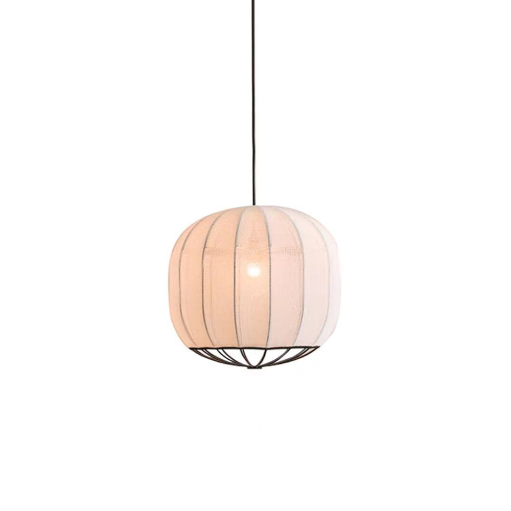 Vintage French Vibe Fabric Pendant Light With Soft Diffuser