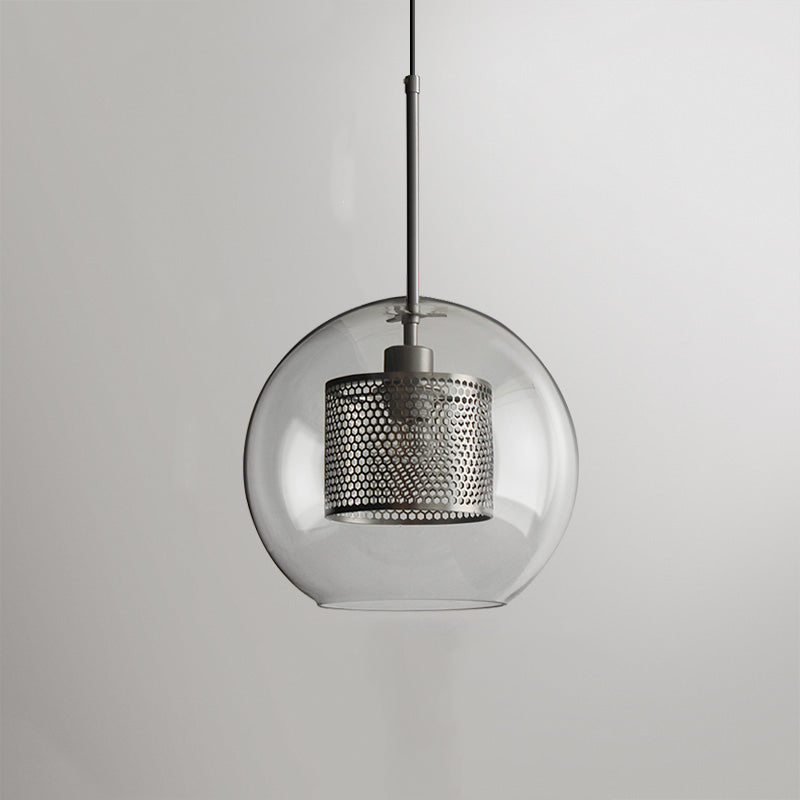 Pendant Light Glass Shade With Soft Glow Gold