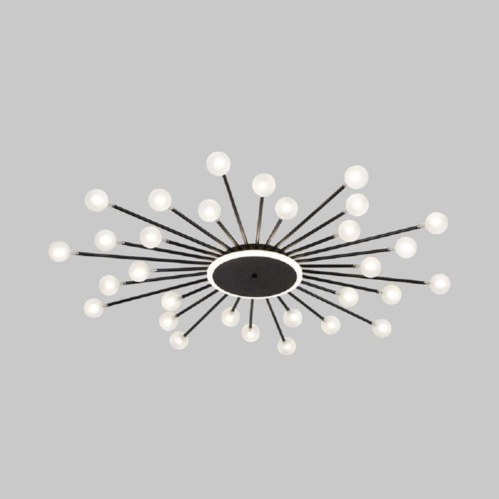Gold and Black Nordic Metal LED Flush Ceiling Light for Living Room
