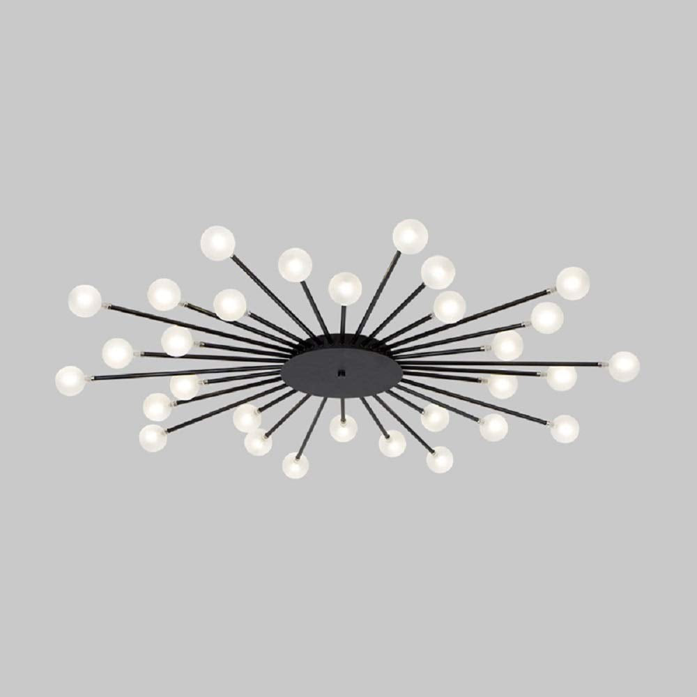 Gold and Black Nordic Metal LED Flush Ceiling Light for Living Room