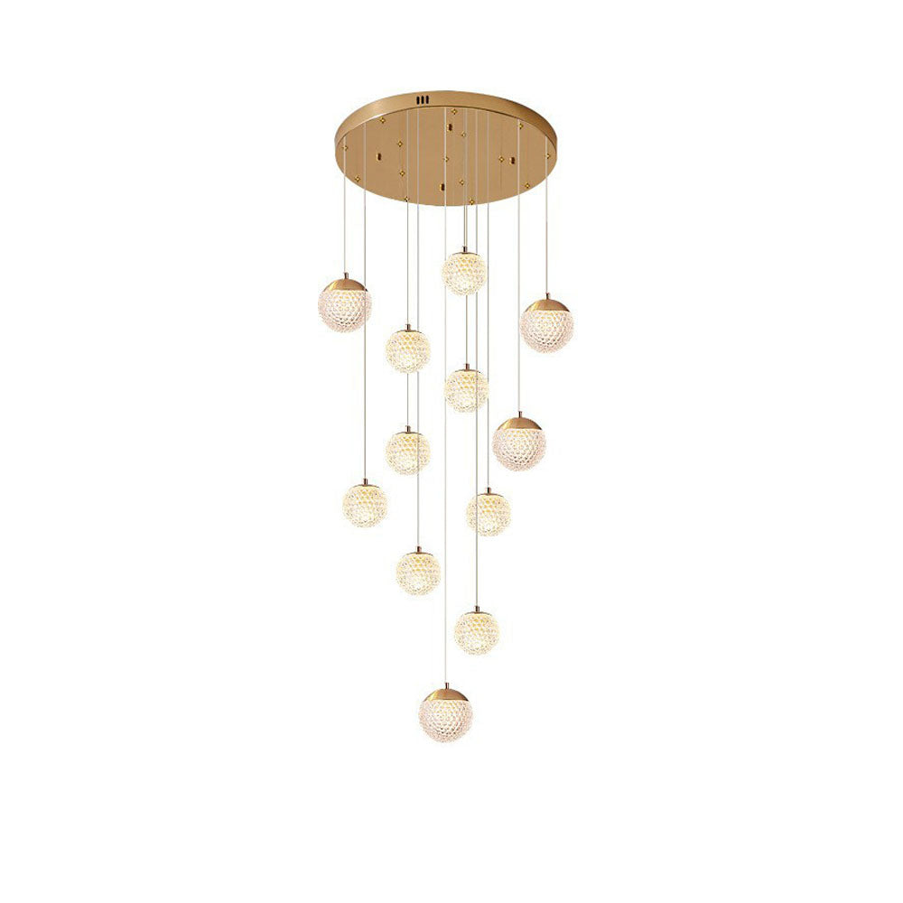 Modern Flair Pendant Light With Gold Art Deco