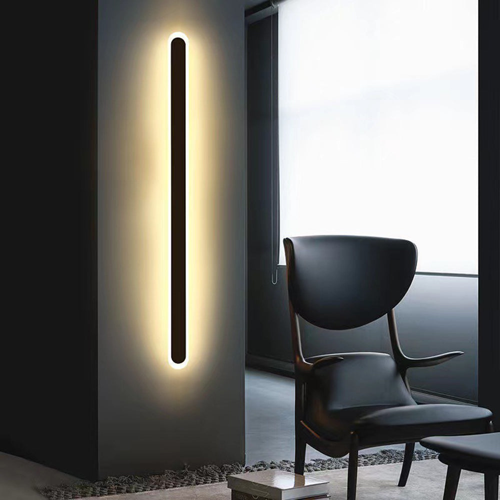 Waterproof Outdoor Minimalist Linear Oval Wall Light