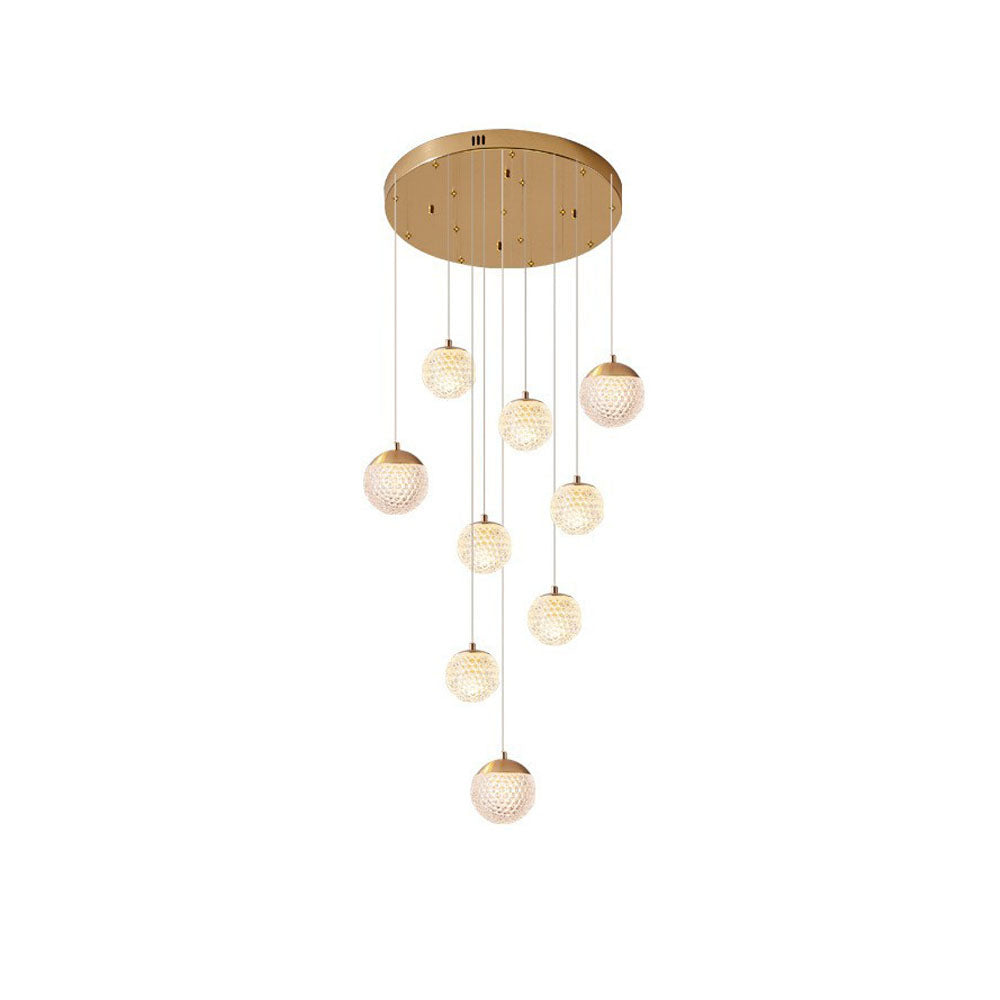 Modern Flair Pendant Light With Gold Art Deco