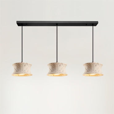 Pendant Lamp With Sleek Dimmable Lighting Triple Travertine