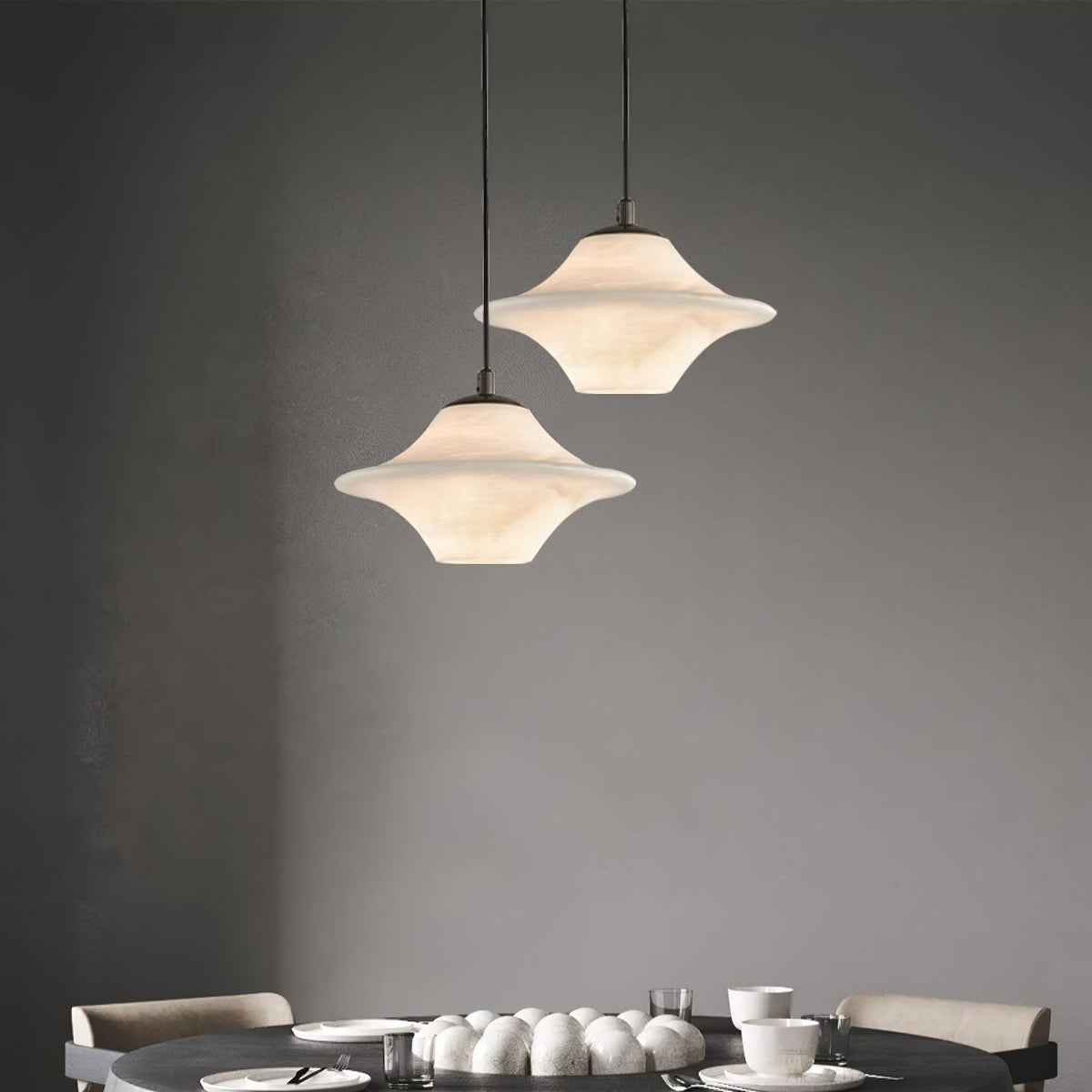 Pendant Light For Warm Indoor Ambience Elegant Alabaster