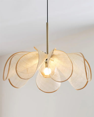Bohemian Ambient Light Petal Plant Fiber Pendant Lamp