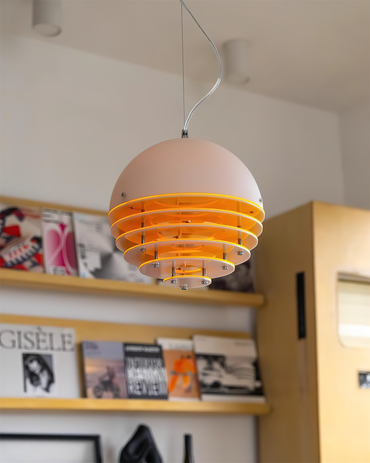 Soft Dining Room Glow Pendant Lamp With Layered Shade