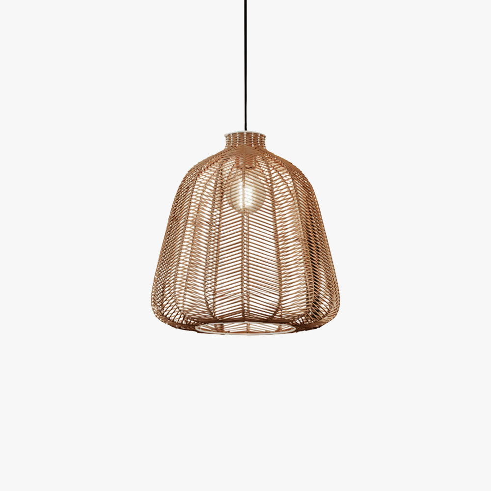 Warm Ambience Minimalist Pendant Light For LED Rattan