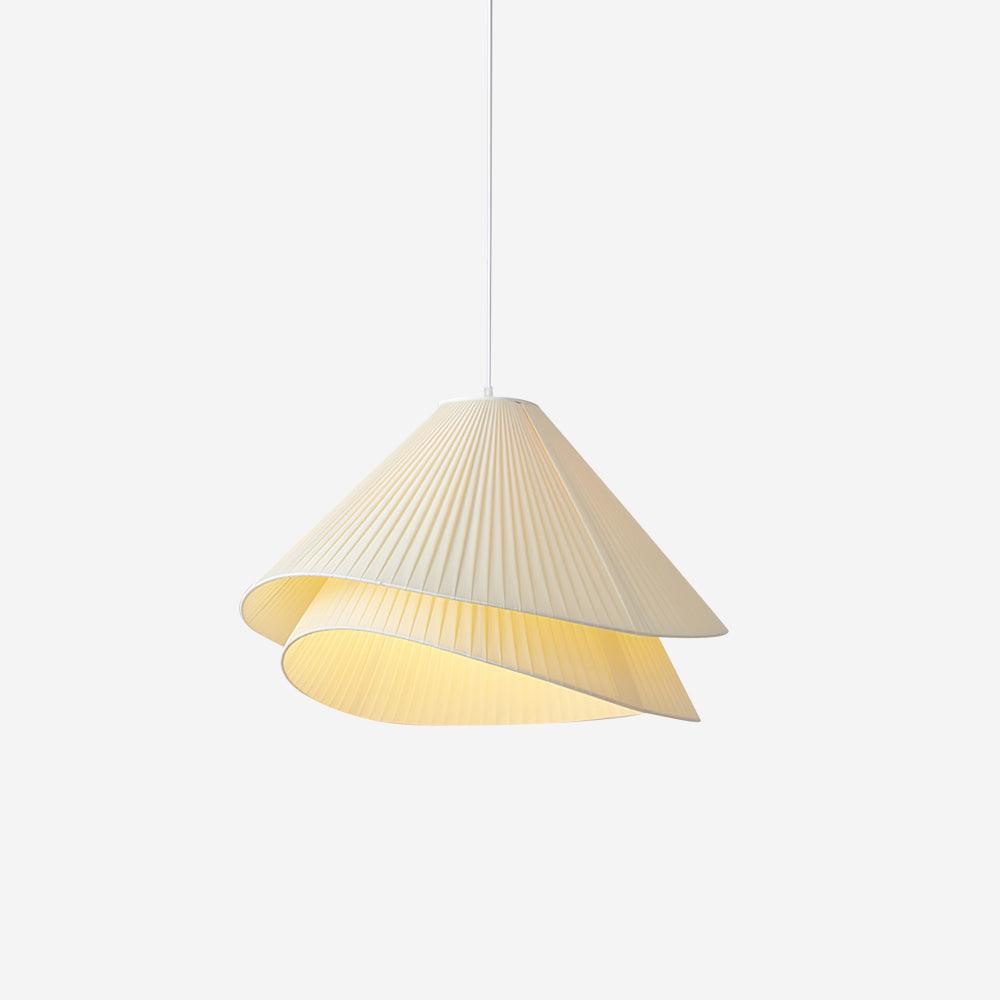 Soft Ambient Glow Pendant Light For Elegant Pleated Fabric