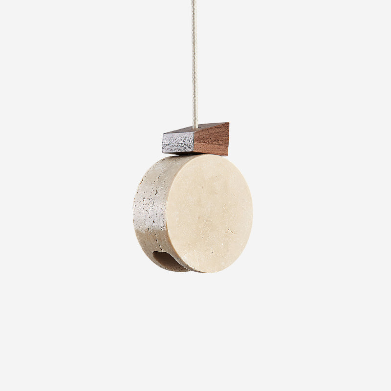 Modern Warmth Travertine Ritta Pendant Light