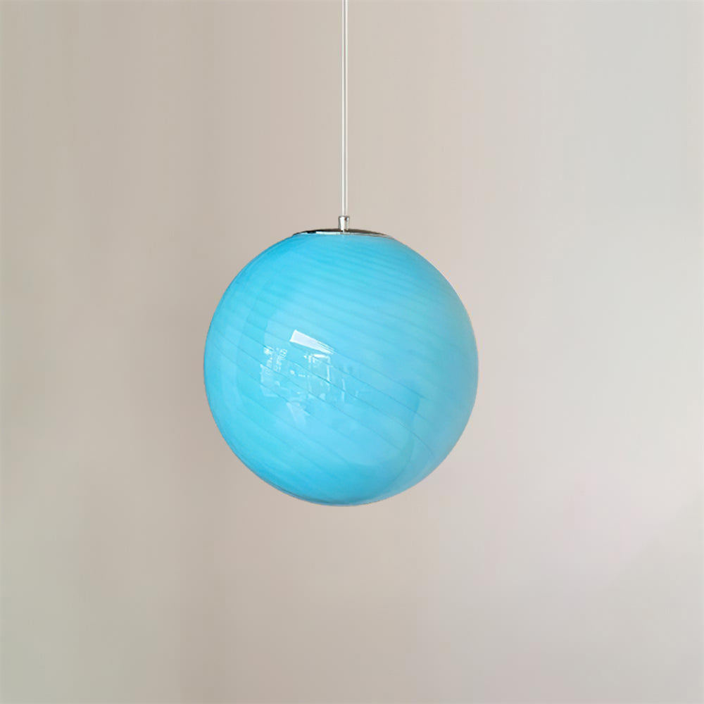 Warm Ambient Glow Glass Globe Pendant Light