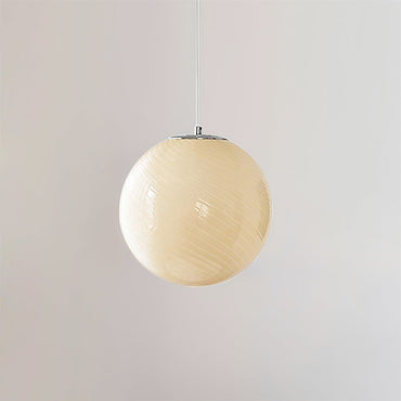 Warm Ambient Glow Glass Globe Pendant Light