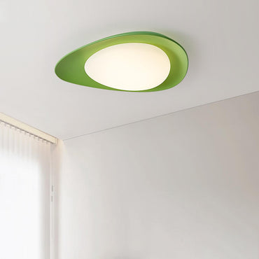 Green And Beige Eco Resin Pebble Ceiling Lamp