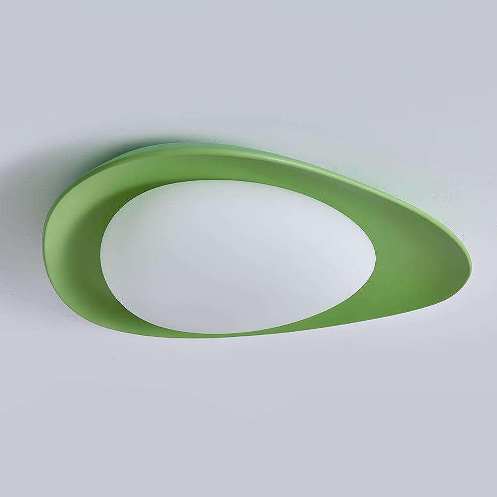 Green And Beige Eco Resin Pebble Ceiling Lamp