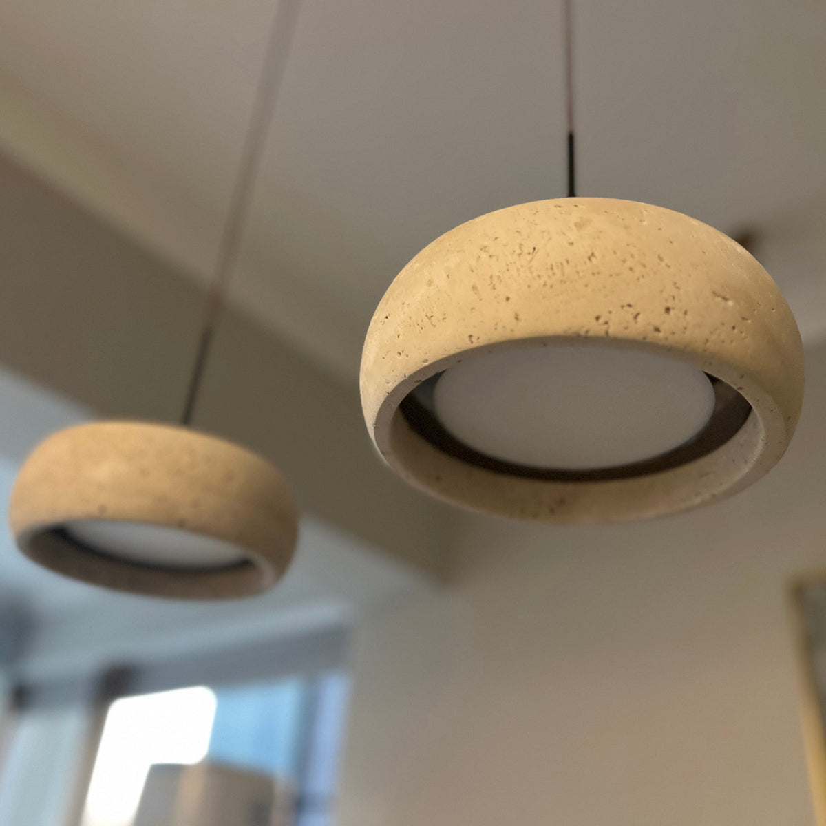 Pendant Light For Warm Ambience Travertine Donut