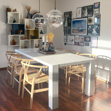 Clear Globe And Floating Geometric Layers Pendant Lamp