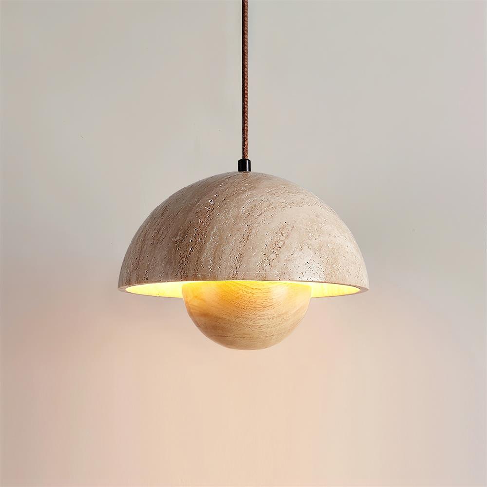 Warm Ambience Travertine Pendant Light Ritta