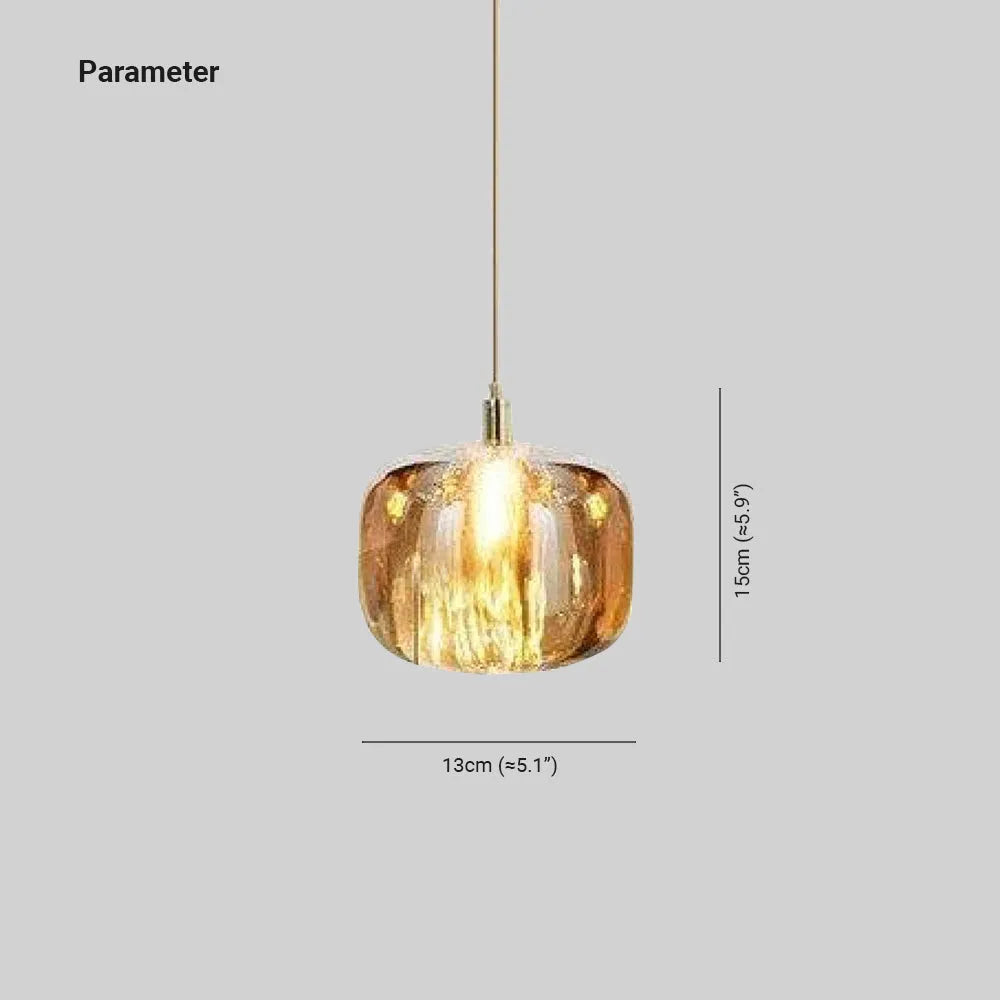 Warm Glow LED Bubble Glass Pendant Light
