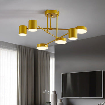 Three Colour Temperatures Six Head LED Flush Ceiling Light