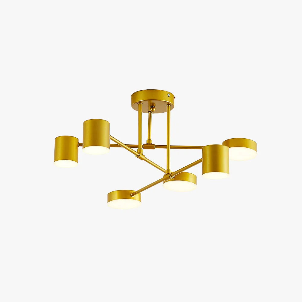 Three Colour Temperatures Six Head LED Flush Ceiling Light