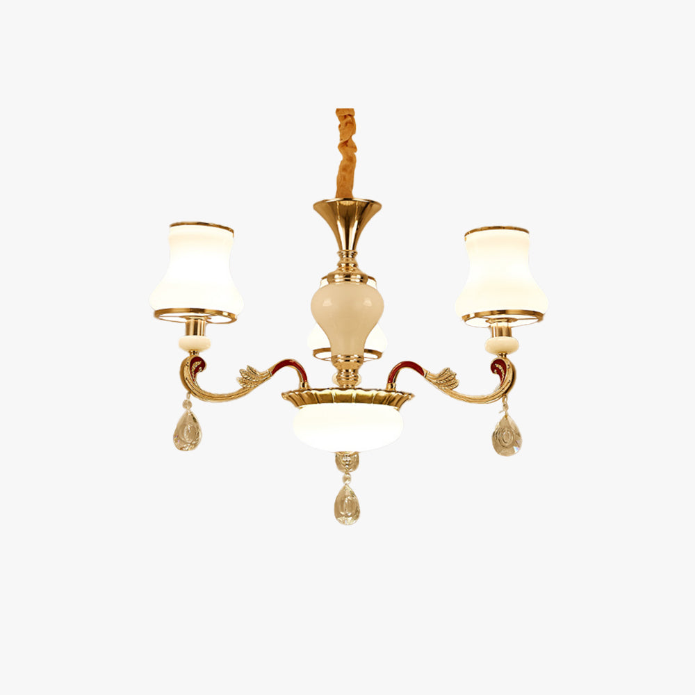 Metal and Glass Vintage Style Pendant Light