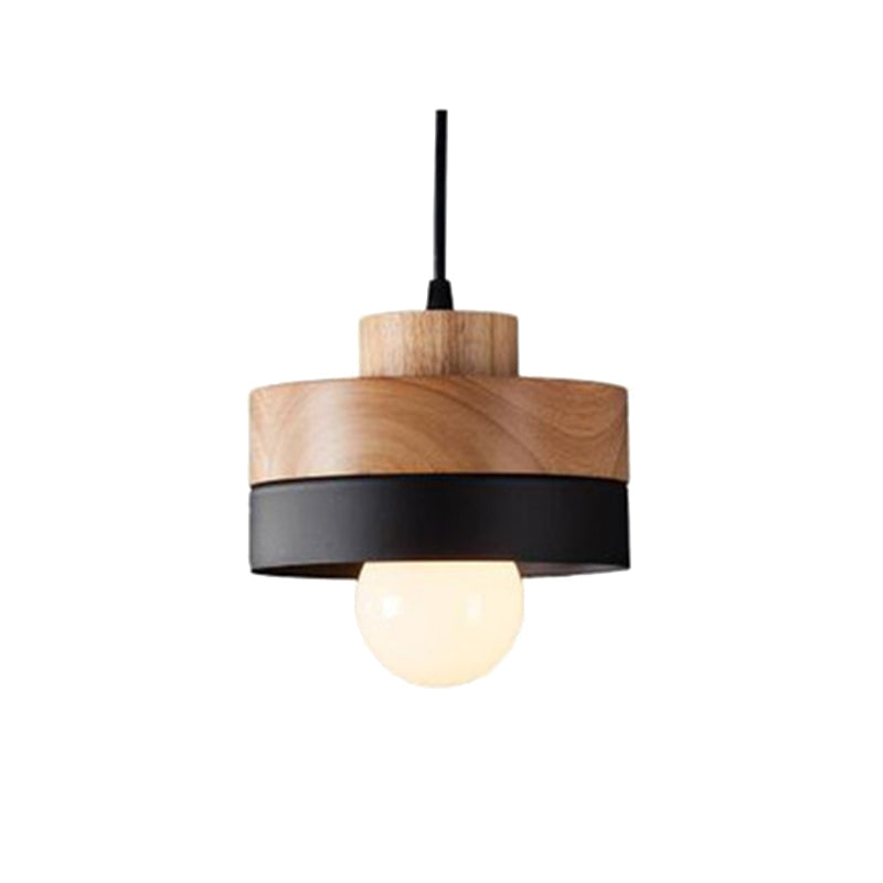 Wooden Minimalist Geometric Light Pendant For Living Rooms