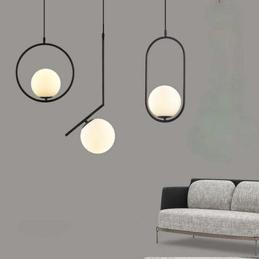 Glass And Metal Globe Pendant Light For Ambience Arisha