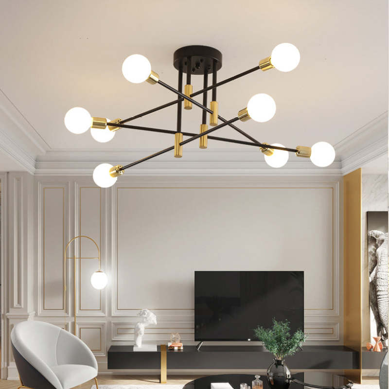 Flush Mount Ceiling Light Metal Retro Satellite