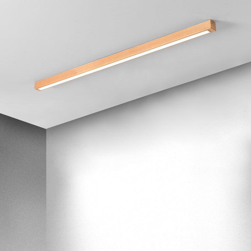 Ceiling Light Linear Wooden Finish For Living Rooms