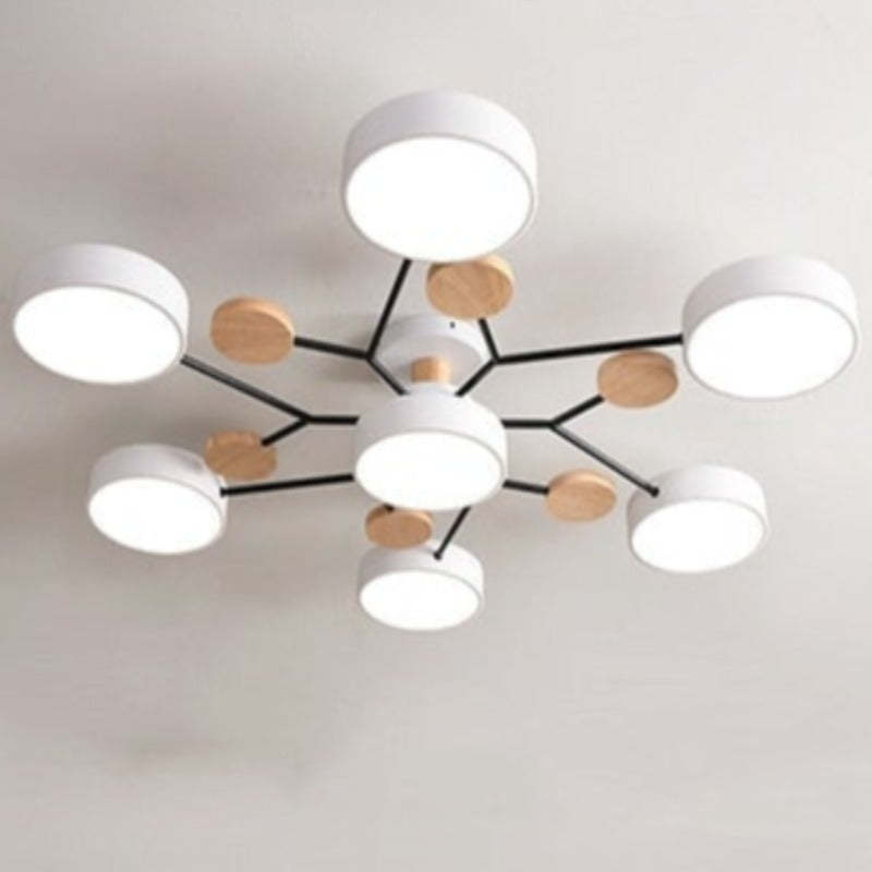 Living Room And Dining Area Ceiling Light Wooden Round