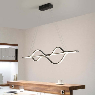 Light Ambient Pendant with Modern Wave Glow