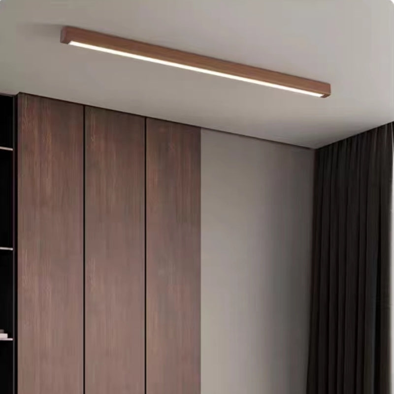 Ceiling Light Linear Wooden Finish For Living Rooms