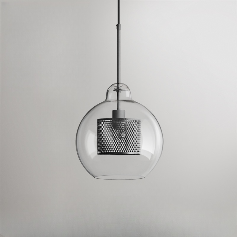 Pendant Light Glass Shade With Soft Glow Gold