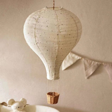 Modern LED Flush Mount Ceiling Light With White Fabric Shade Aurora