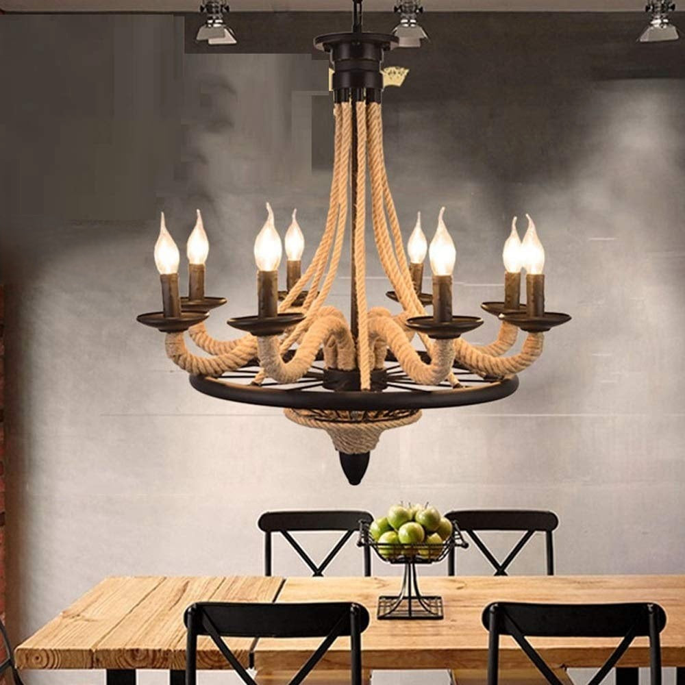 Pendant Light Antique LED With Detail Rope