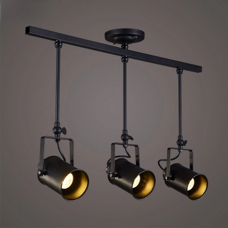 Adjustable Elegant Semi Flush Black Ceiling Light