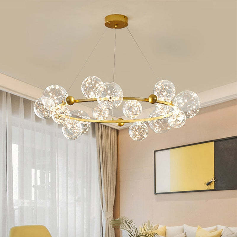 Warm Glow Glass Art Deco Pendant Light
