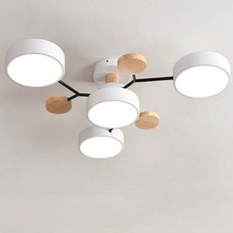 Living Room And Dining Area Ceiling Light Wooden Round