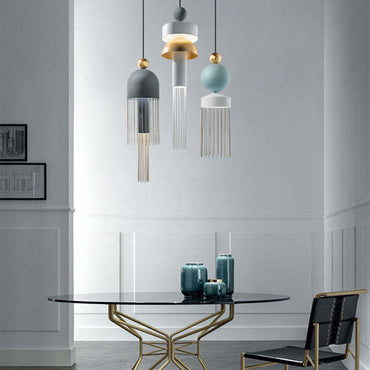 Crafted Durably Pendant Metal Tassel Modern