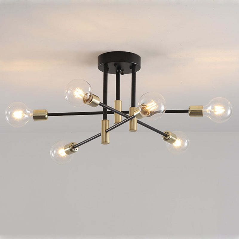 Flush Mount Ceiling Light Metal Retro Satellite