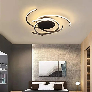 Black Or White Multi Arc Design Modern Arc Ceiling Light