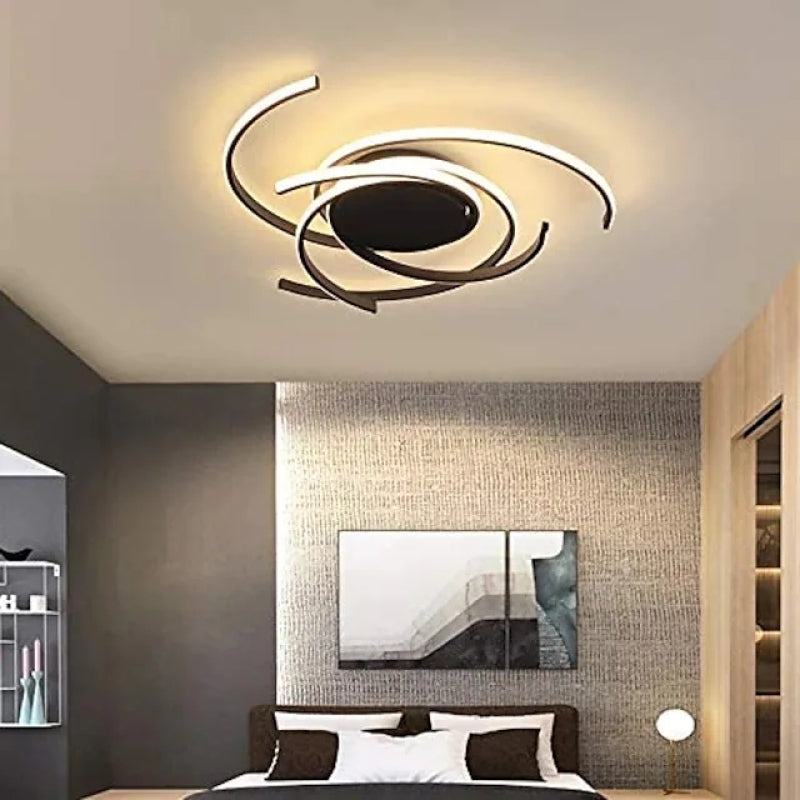 Black Or White Multi Arc Design Modern Arc Ceiling Light