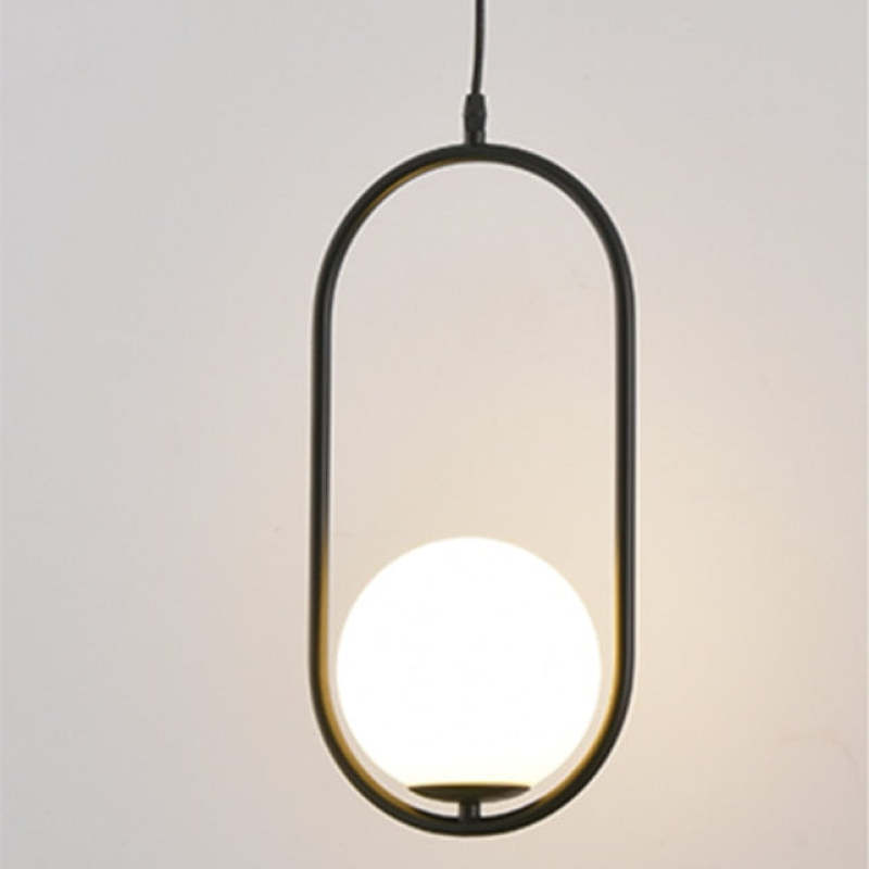 Glass And Metal Globe Pendant Light For Ambience Arisha