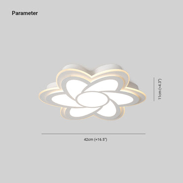 White Metal Blossom Flush Mount Ceiling Light