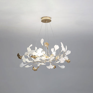 Pendant Light With Warm Illumination Ginkgo Leaf