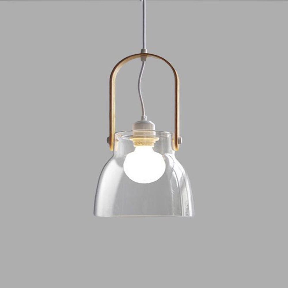 Ambient Glow Minimalist Glass Bowl Pendant Light