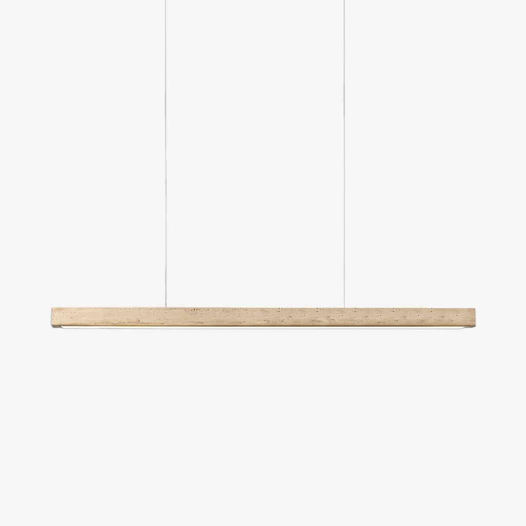 Adjustable Temperatures Linear Pendant Light With Travertine