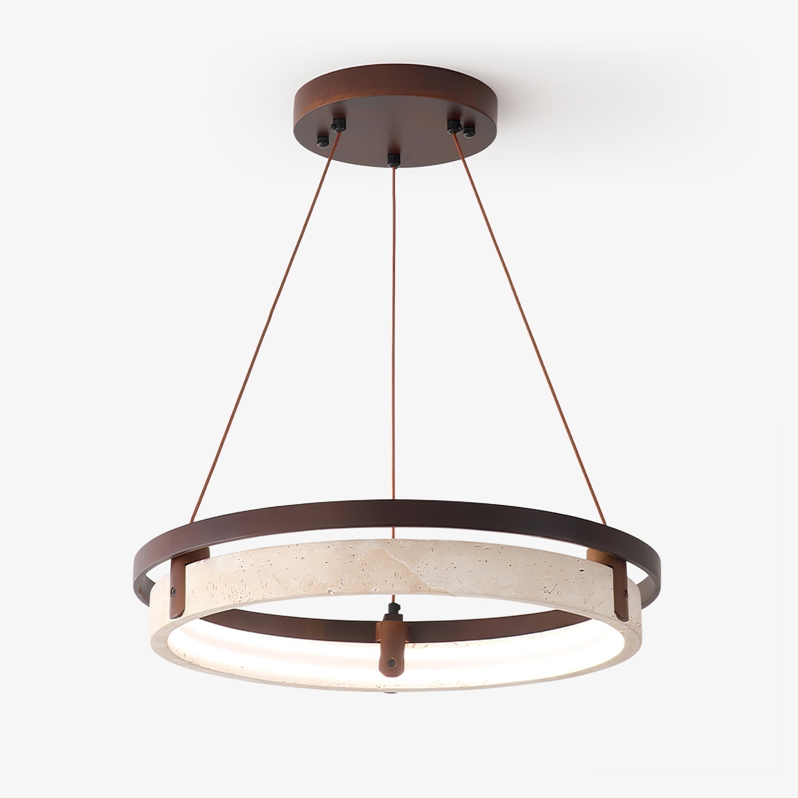 Integrated LED Travertine Pendant Light