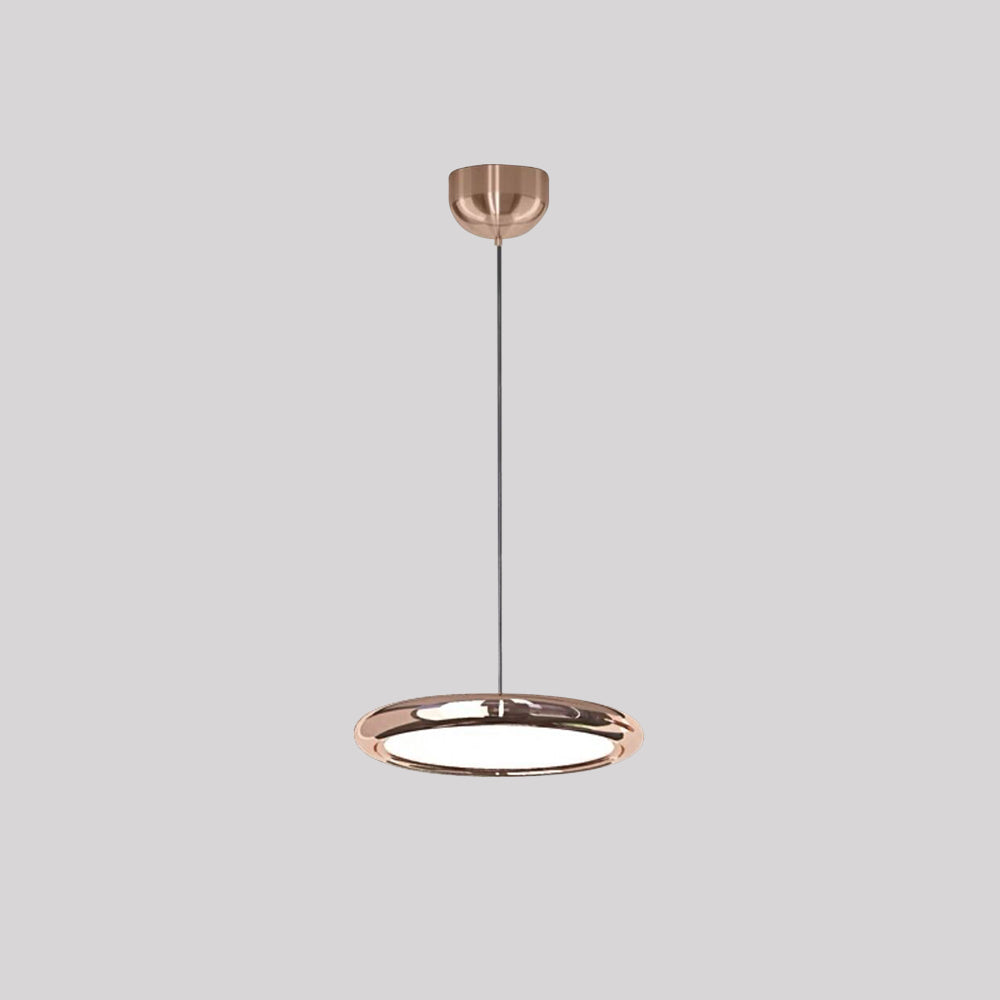 Metal Pendant Light With Acrylic Shade Circular Minimalist