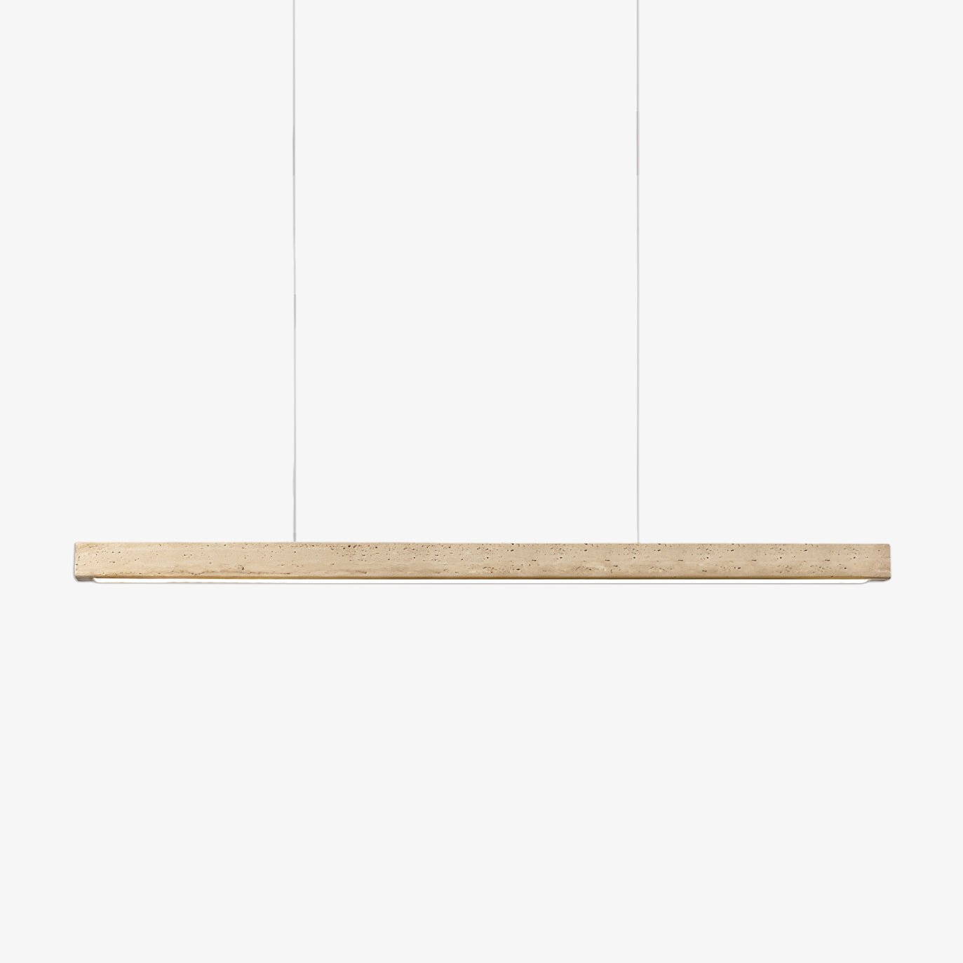 Adjustable Temperatures Linear Pendant Light With Travertine